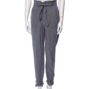 Alice + Olivia Grey Pants with Tie Bottoms Pre-Owned